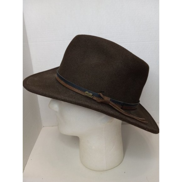 Classic Brown Fedora Hat - Picture 1 of 6